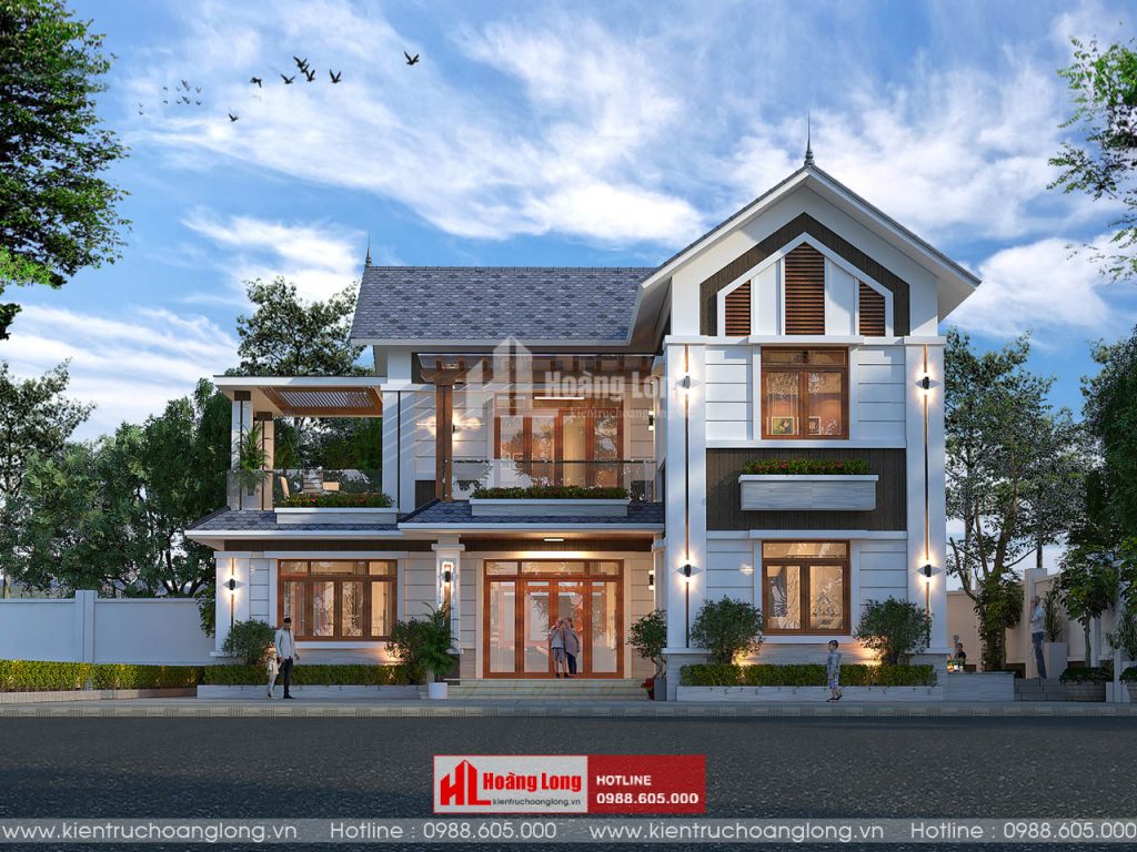 Thiết kế Biệt thự 2 tầng mái thái tại Sầm Sơn Thanh Hóa [HL361122]