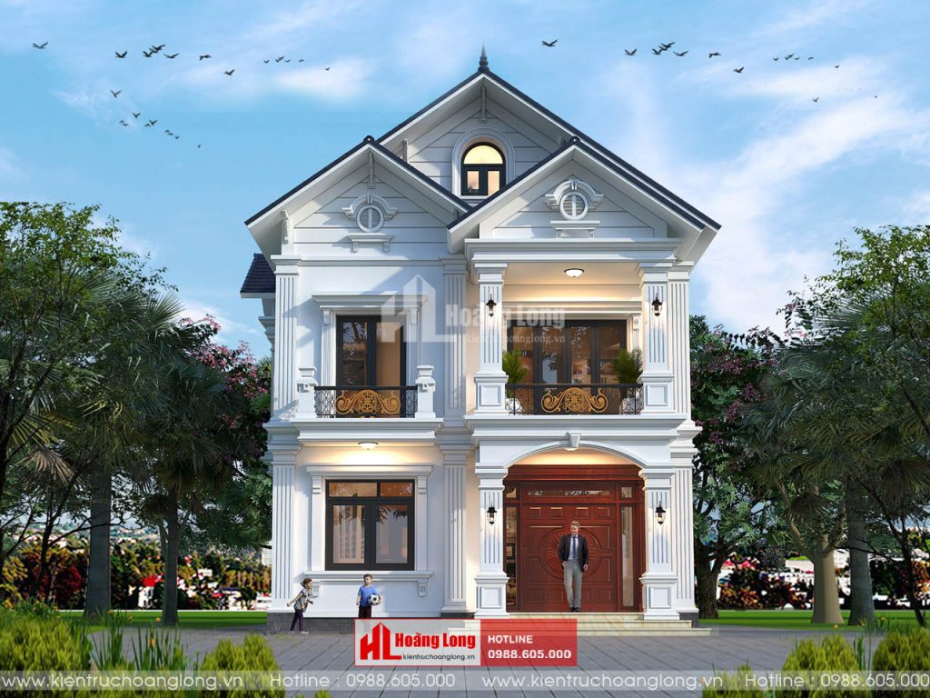 Thiết kế thi công Biệt thự 2 tầng mái thái tại Bắc Ninh [HL991021]