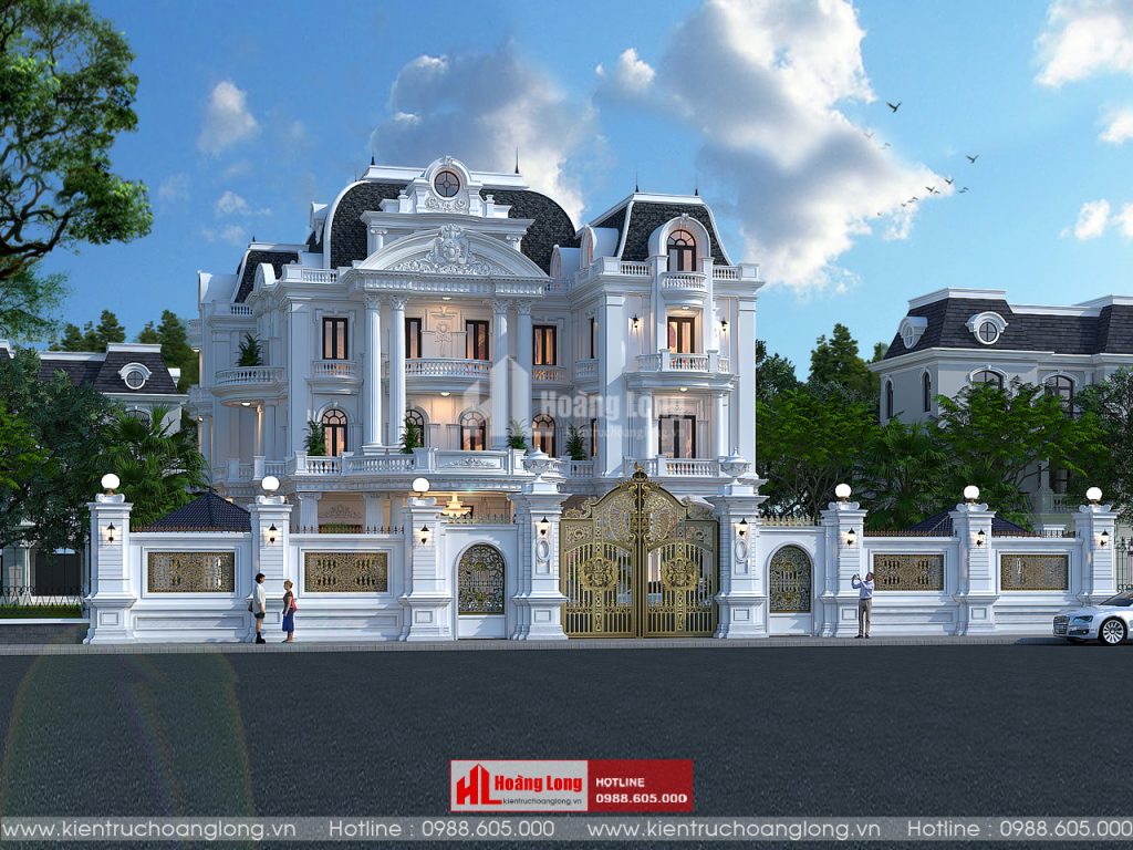 Thiết kế Biệt thự Tân cổ điển 3 tầng mái Mansard tại Thanh Hóa [HL360120]