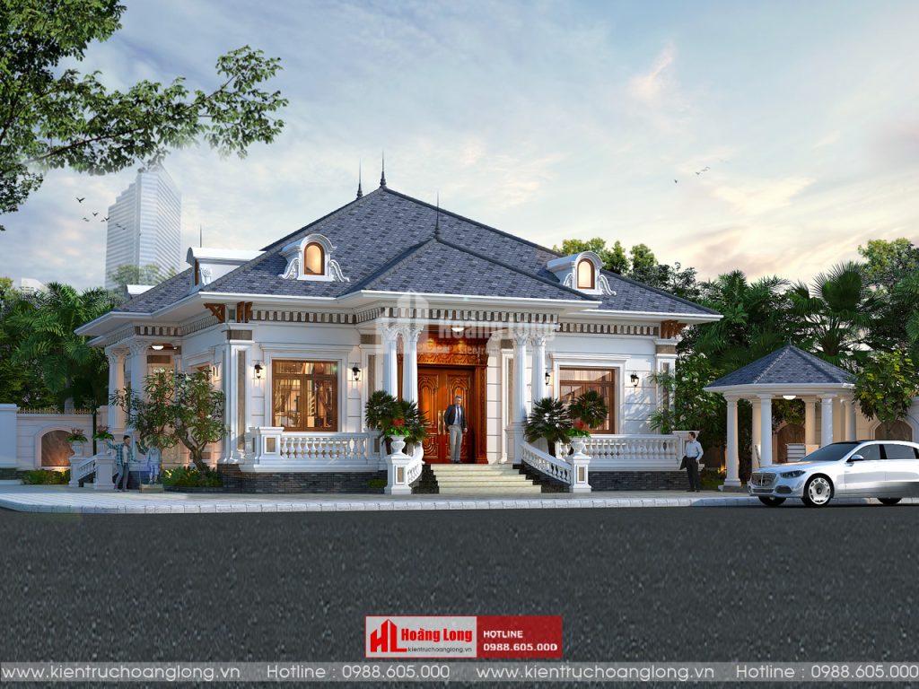 Thiết kế Biệt thự 1 tầng mái Nhật tại Hải Hậu Nam Định [HL180119]