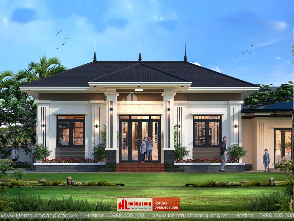 Thiết kế biệt thự 1 tầng mái Nhật tại Lương Tài Bắc Ninh [HL990119]