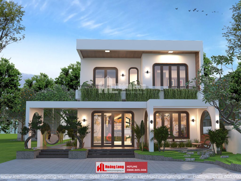 Thiết kế Biệt thự 2 tầng hiện đại tại Xuân Thủy Nam Định [HL180321]
