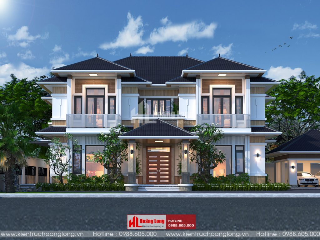 Thiết kế biệt thự 2 tầng mái Nhật tại An Dương Hải Phòng [HL150222]
