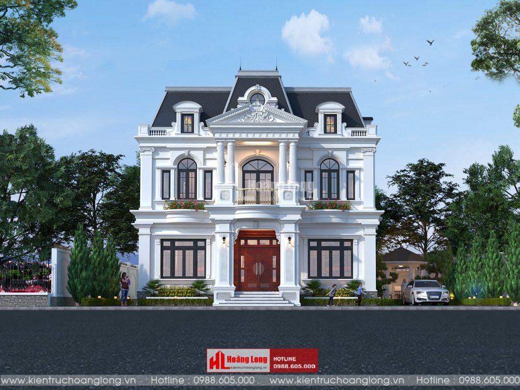 Thiết kế biệt thự 2 tầng tân cổ điển tại Vân Đồn Quảng Ninh [HL140221]