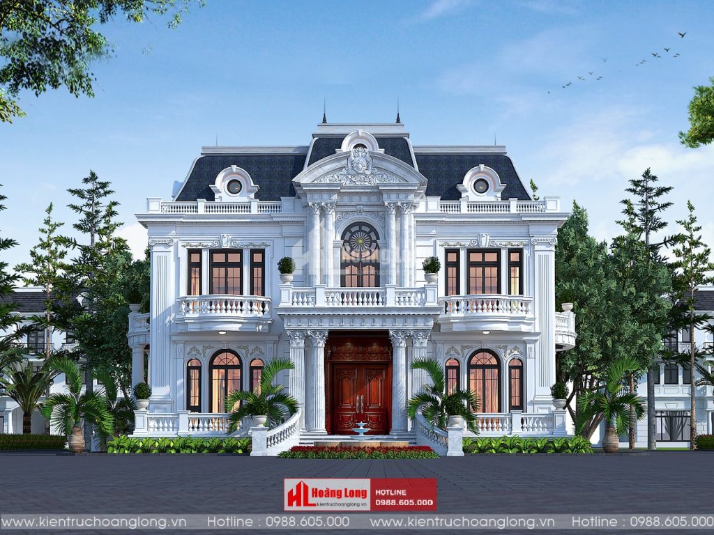 Thiết kế biệt thự 2 tầng tân cổ điển tại Ecopark Văn Giang Hưng Yên [HL890219]