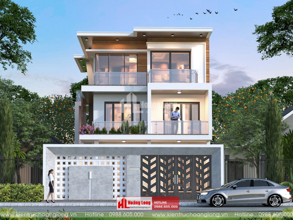 Thiết kế biệt thự 3 tầng hiện đại tại Thành Phố Hòa Bình [HL280121]