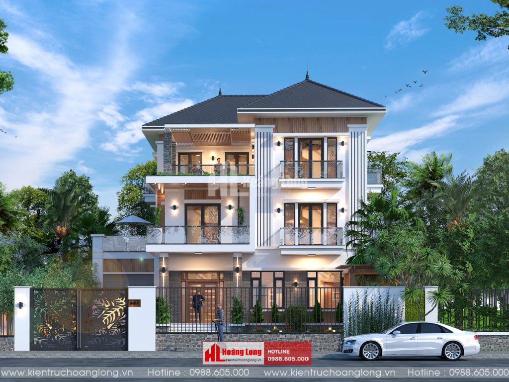 Thiết kế biệt thự 3 tầng hiện đại tại Ý Yên Nam Định [HL180821]