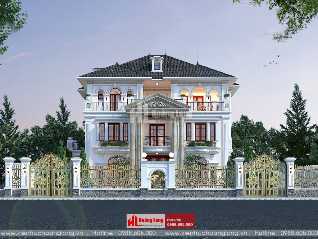 Thiết kế biệt thự 3 tầng mái Nhật tại Mỹ Hào Hưng Yên [HL890419]