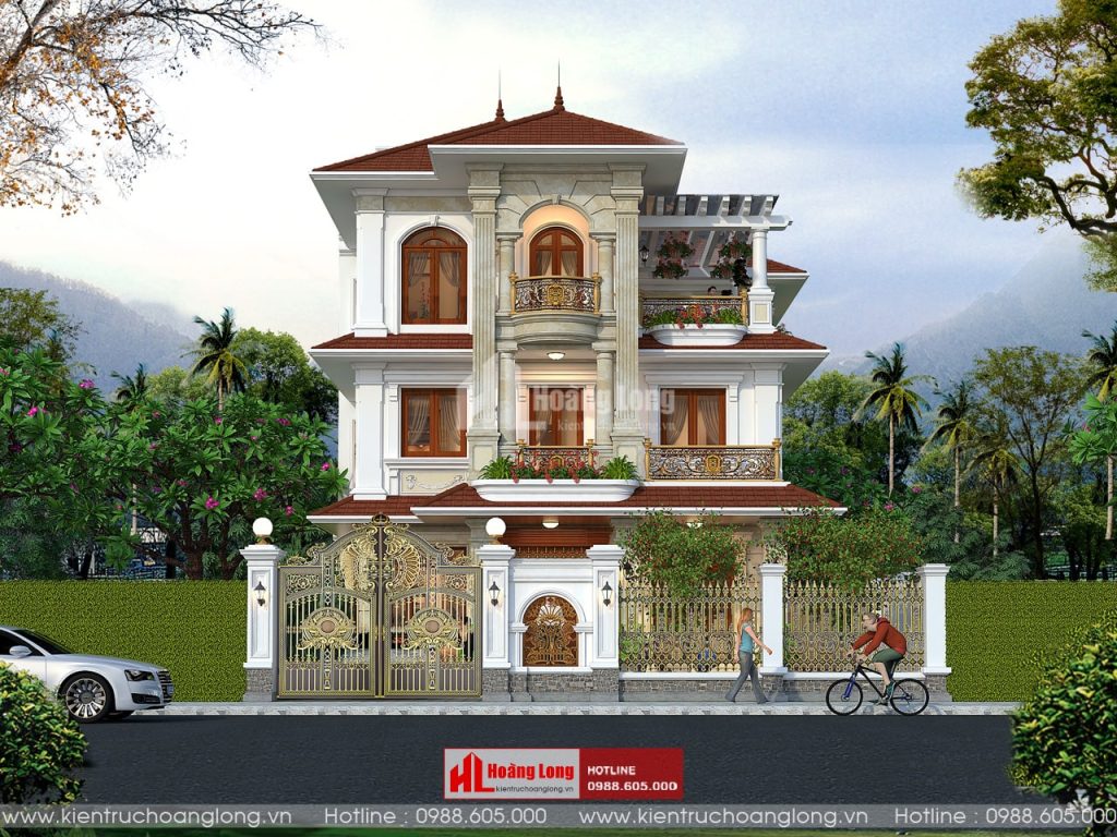 Thiết kế biệt thự 3 tầng mái Nhật tại Mỹ Hào Hưng Yên [HL890521]