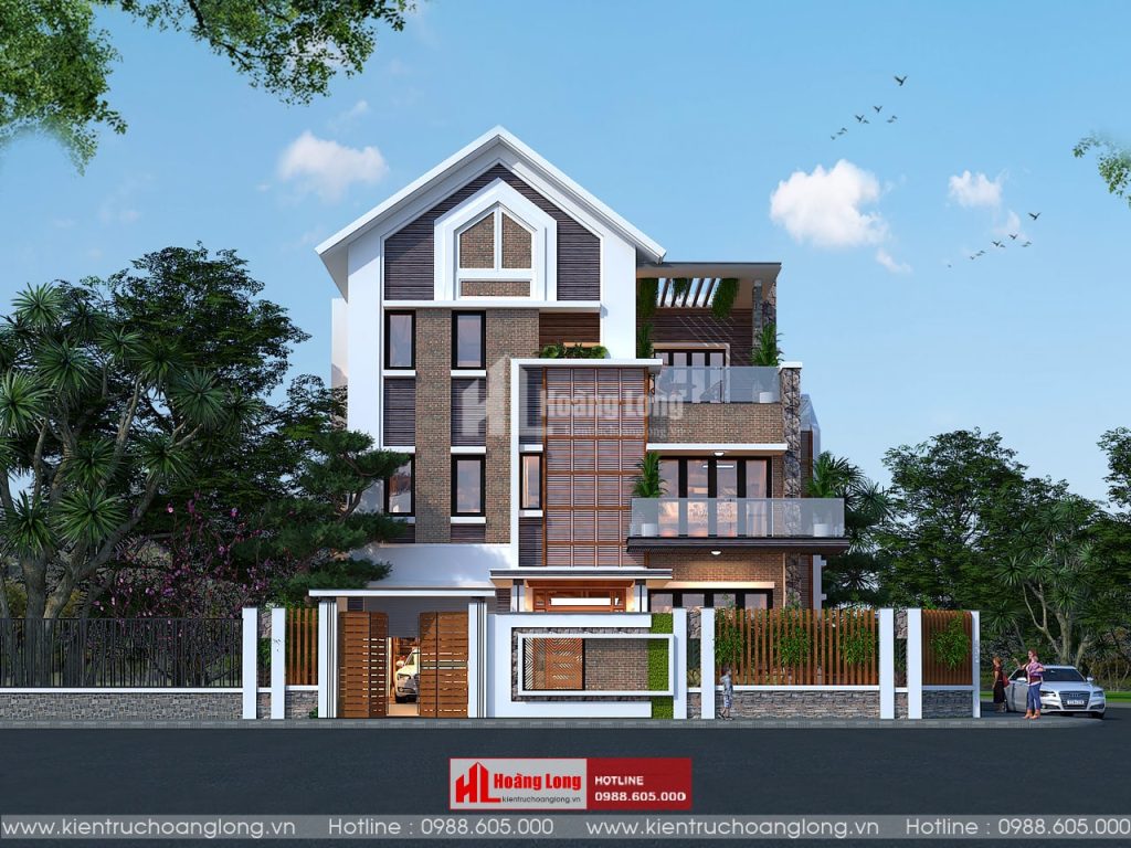Thiết kế biệt thự 3 tầng mái Thái tại Vĩnh Bảo Hải Phòng [HL140620]