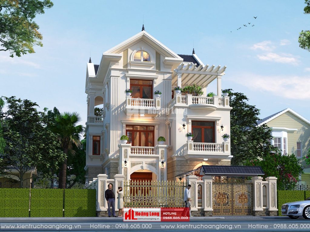 Thiết kế biệt thự 3 tầng mái Thái tại Yên Mỹ Hưng Yên [HL890920]