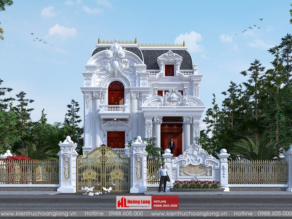 Thiết kế biệt thự 3 tầng tân cổ điển tại Móng Cái Quảng Ninh [HL140320]