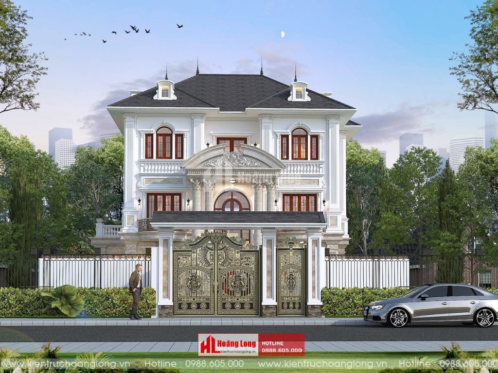 Thiết kế biệt thự 3 tầng tân cổ điển tại Thuận Thành Bắc Ninh [HL990520]