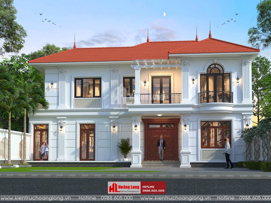 Thiết kế biệt thự 2 tầng tân cổ điển tại Thành Phố Thái Nguyên [HL201021]