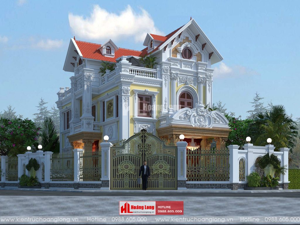 Thiết kế biệt thự 3 tầng mái Thái tại Kinh Môn Hải Dương [HL340822]