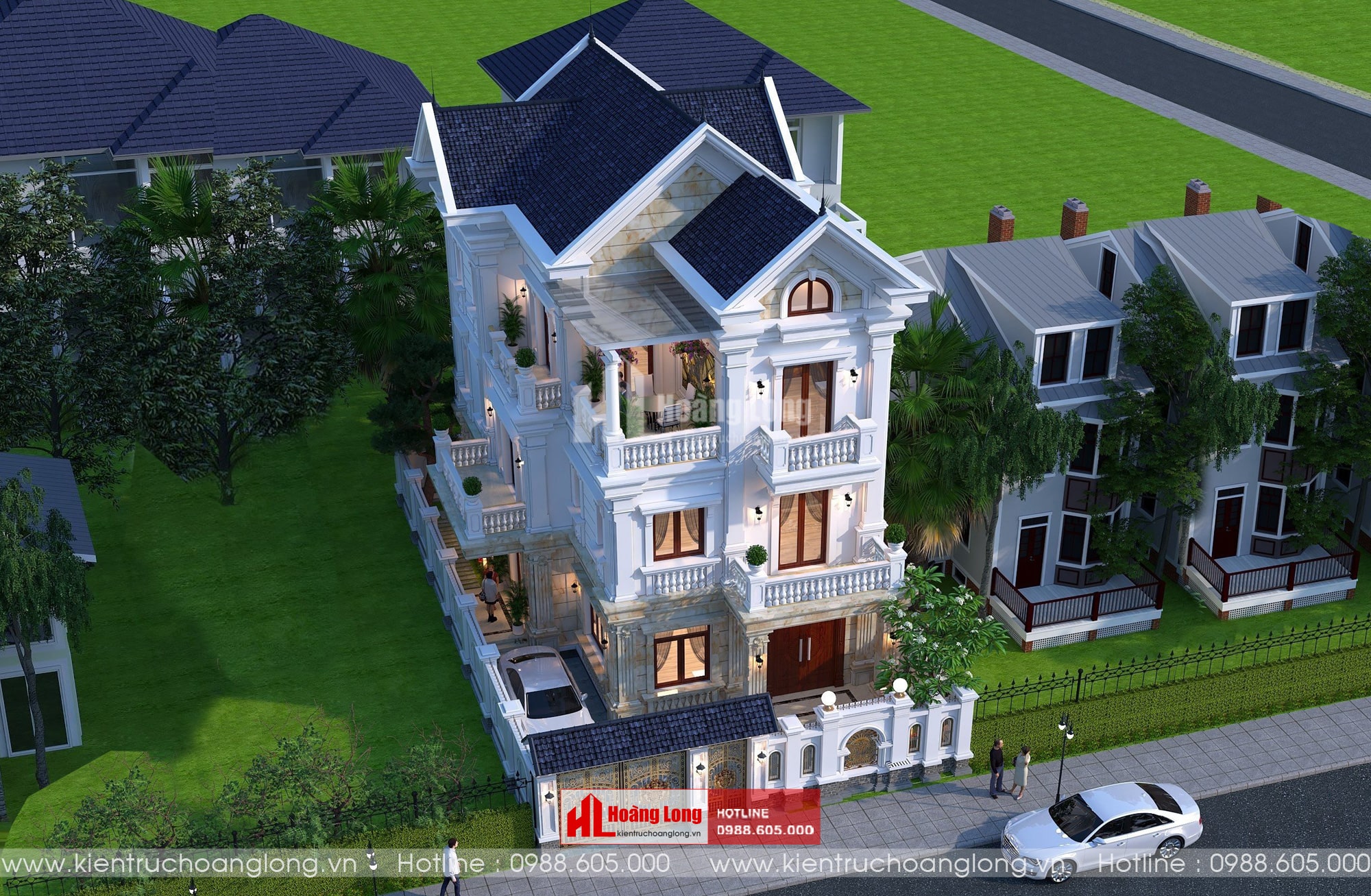Thiết kế biệt thự 3 tầng tân cổ điển tại Kinh Môn Hải Dương [HL340920]