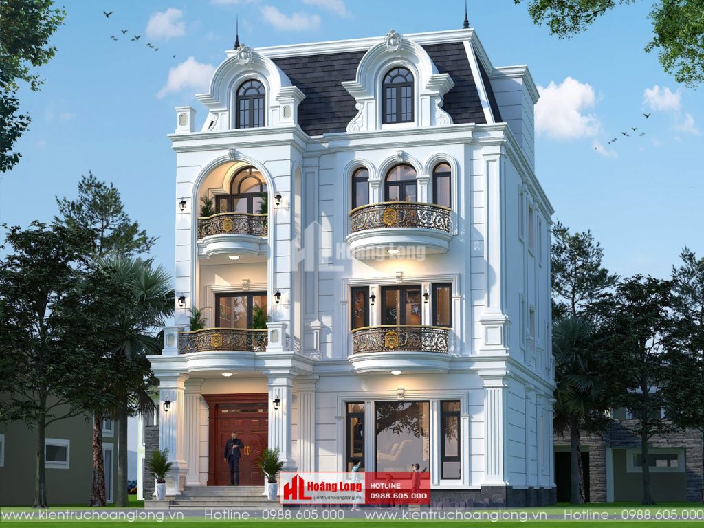 Thiết kế biệt thự 3 tầng tân cổ điển tại Thường Tín Hà Nội [HL290822]