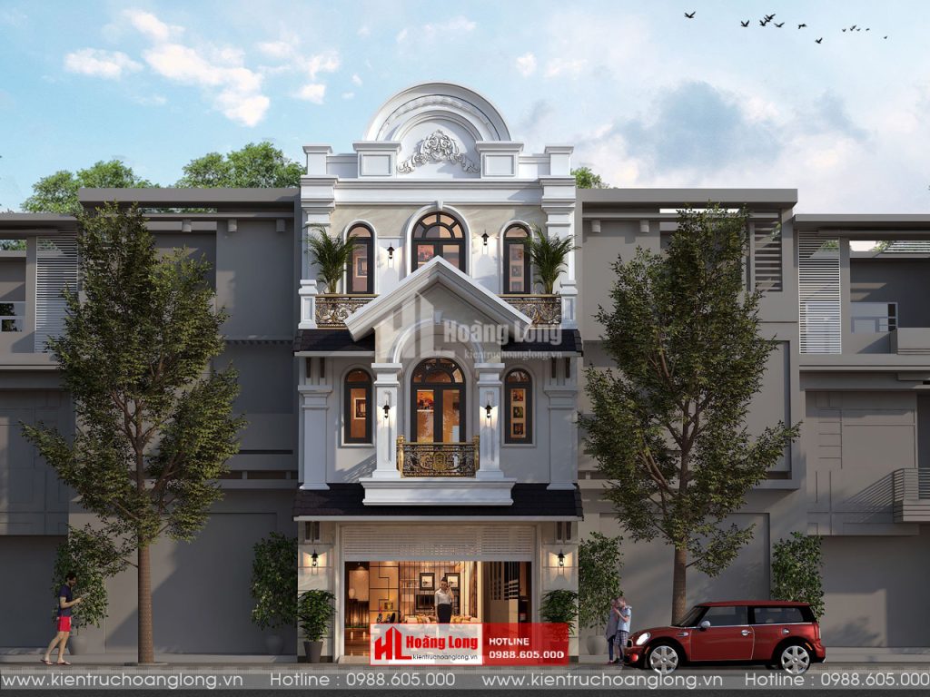 Thiết kế nhà phố 3 tầng hiện đại tại Chương Mỹ Hà Nội [HL290623]