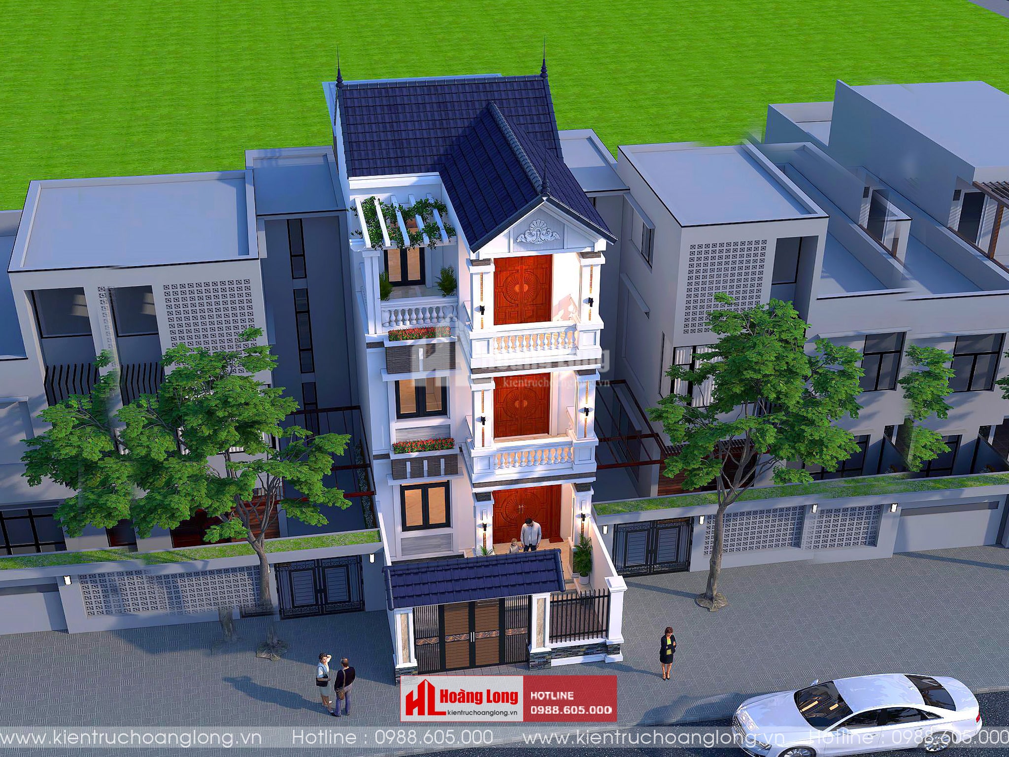 Thiết kế nhà phố 3 tầng hiện đại tại Thành Phố Phú Thọ [HL190122]