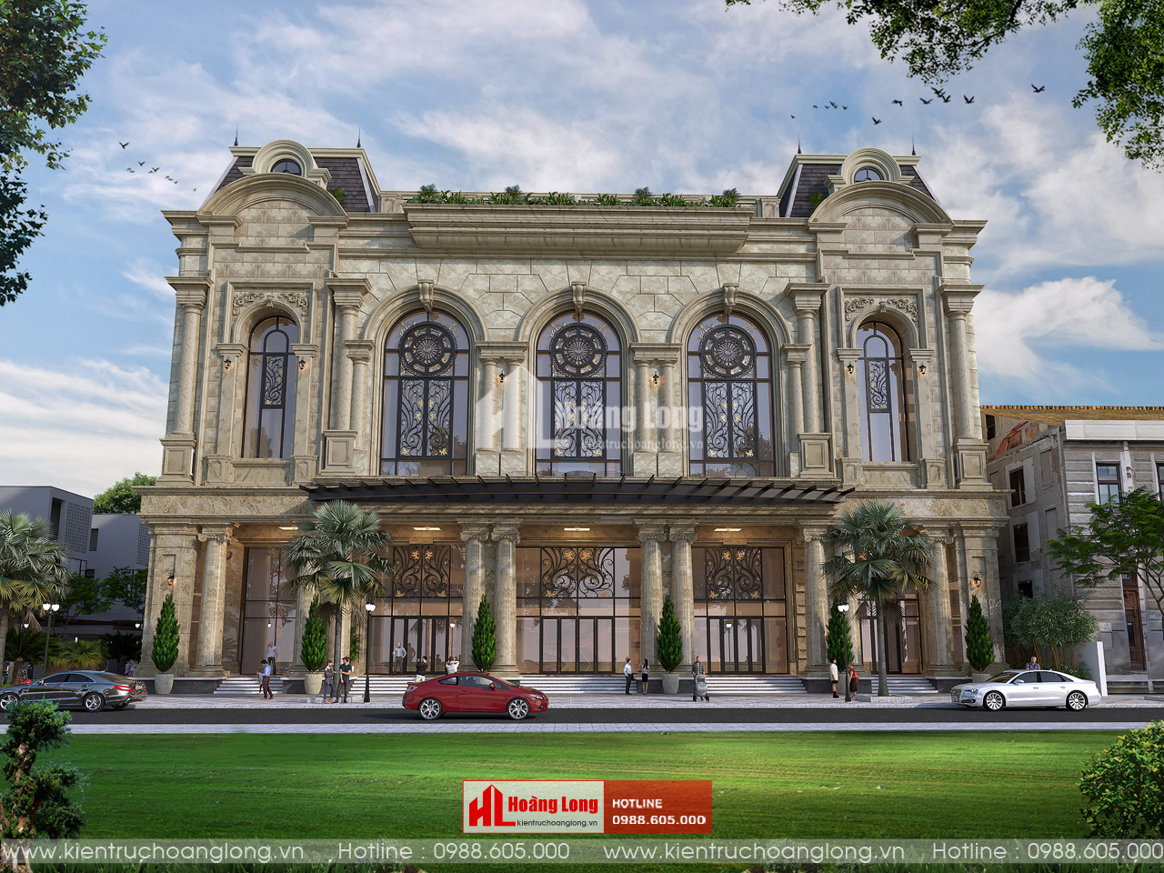 Thiết kế khách sạn tân cổ điển 6 tầng tại TP Hồ Chí Minh [HL170725]