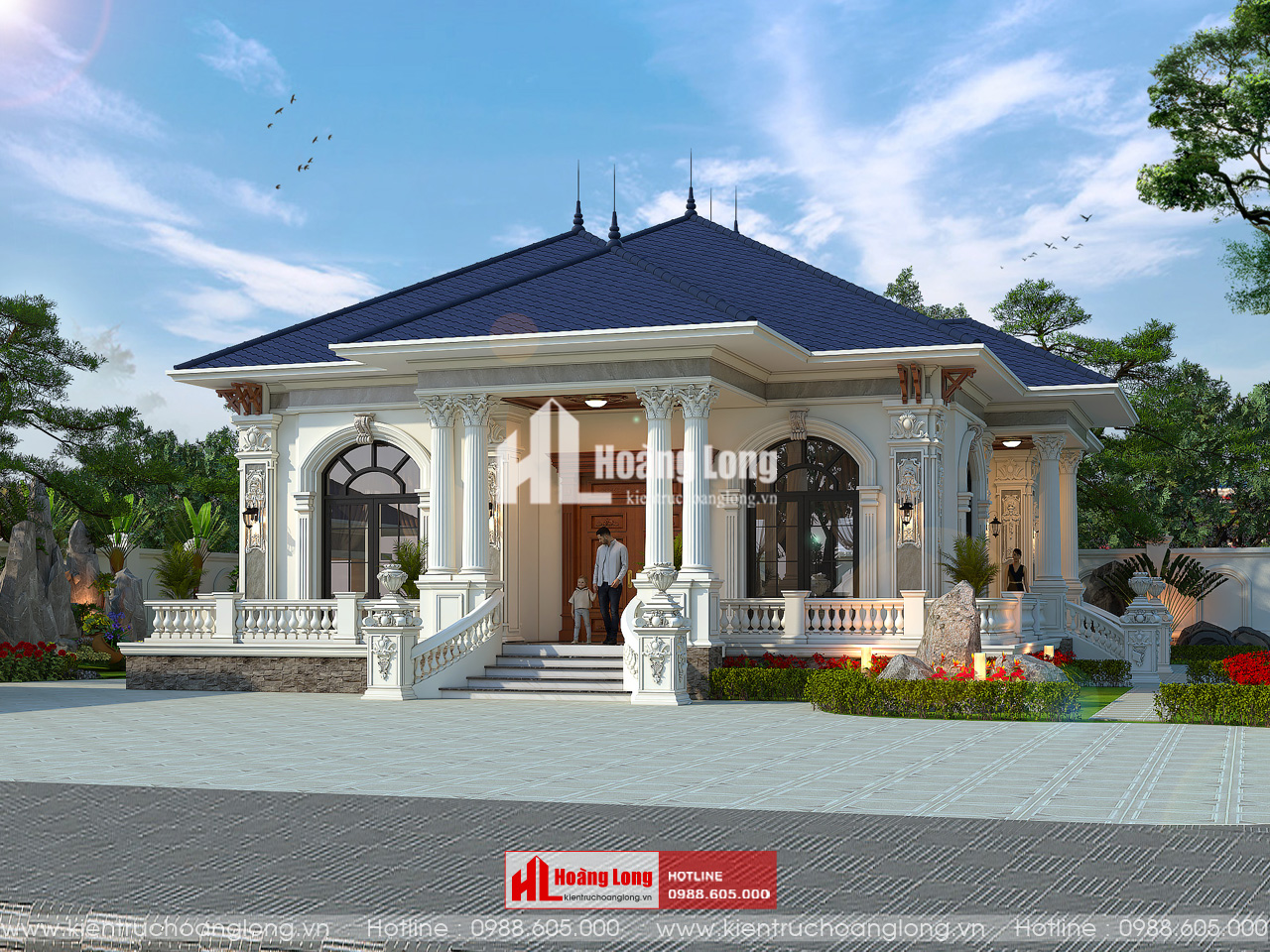 Thiết kế biệt thự tại Bình Phước 1 tầng mái Nhật [HL20092025]