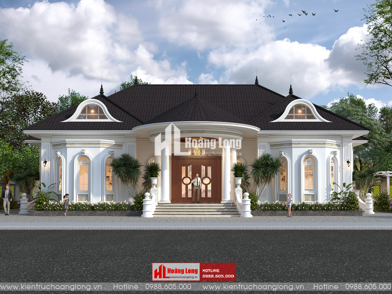 Thiết kế biệt thự tại Hồ Chí Minh 1 tầng mái Nhật [HL240925]