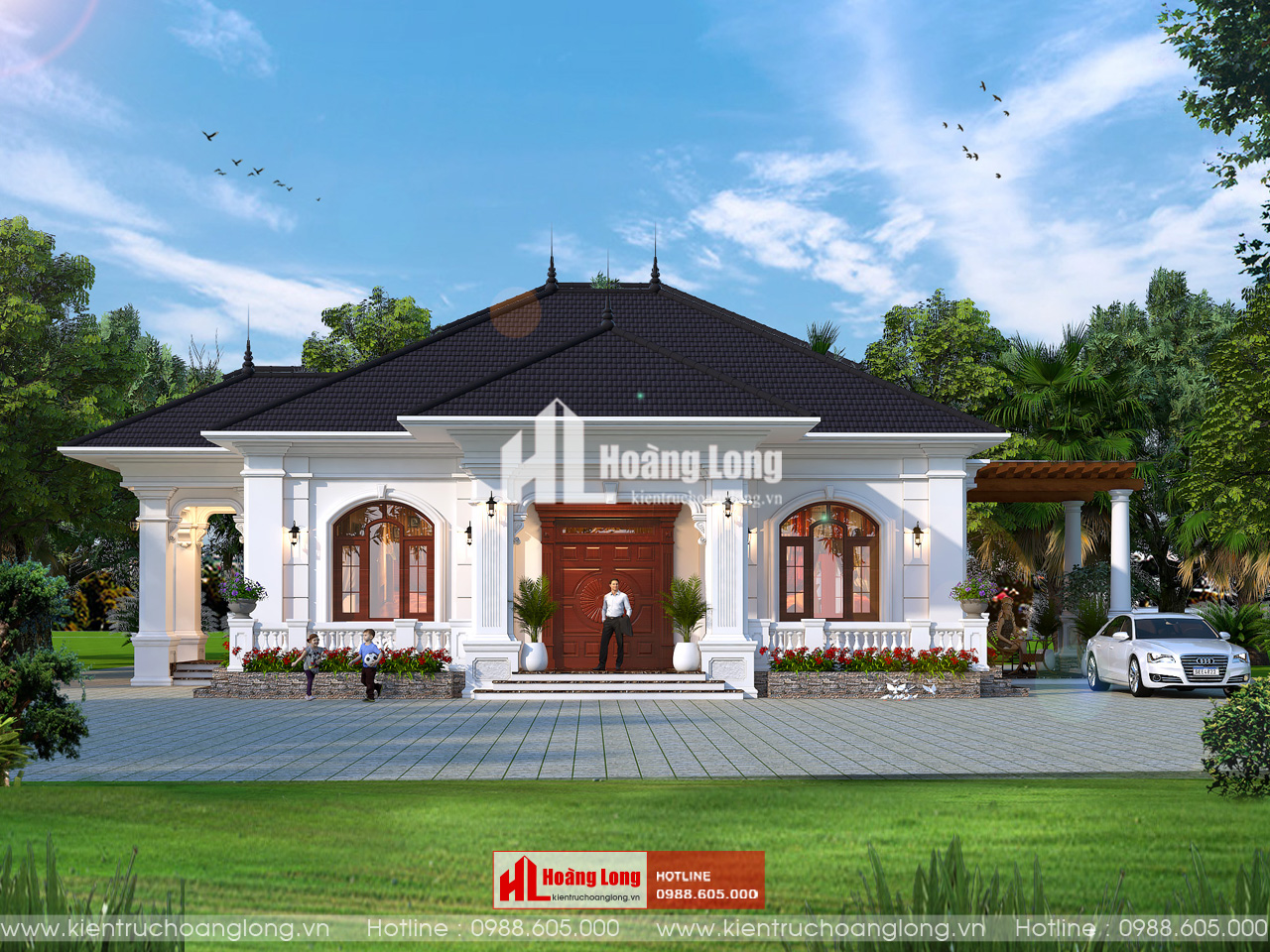 Thiết kế thi công biệt thự tại Cần Thơ 1 tầng mái Nhật [HL180925]