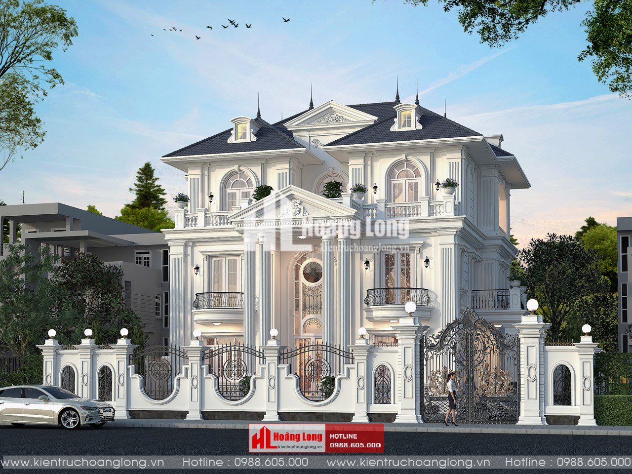 Biệt thự tân cổ mái Nhật Đà Nẵng 3 tầng [HL231125]