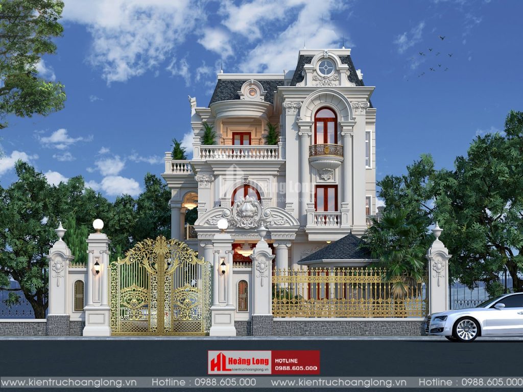 Thiết Kế Biệt Thự 3 Tầng Tân Cổ Điển Tại Vĩnh Phúc [Hl880120]