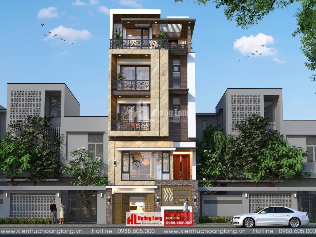 Thiết Kế Nhà Phố 4 Tầng Hiện Đại Tại Phổ Yên Thái Nguyên [Hl201221]