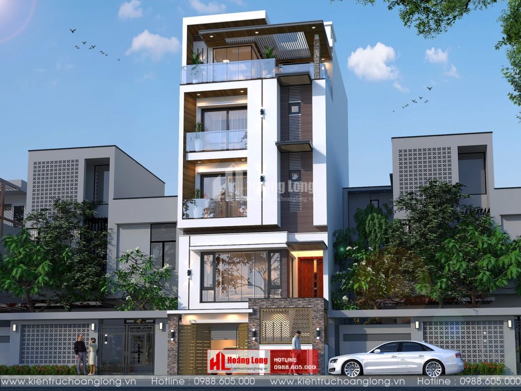 Thiết Kế Nhà Phố 5 Tầng Hiện Đại Tại Phú Lương Thái Nguyên [Hl201321]