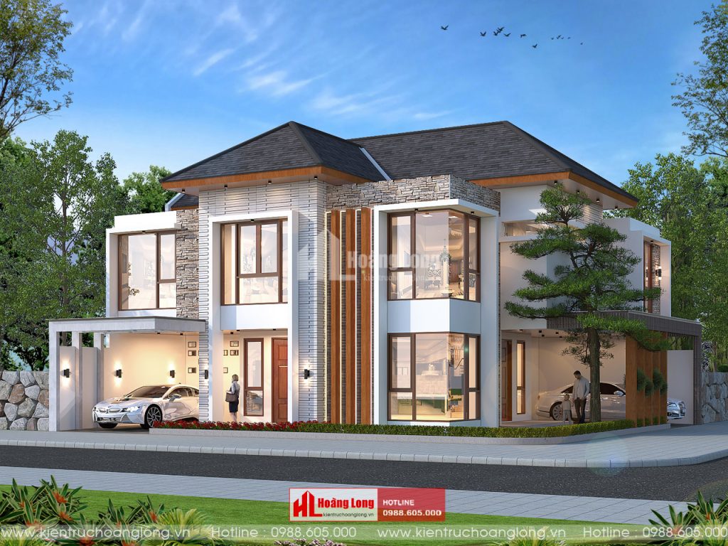 Mẫu Thiết Kế Biệt Thự 2 Tầng Đẹp