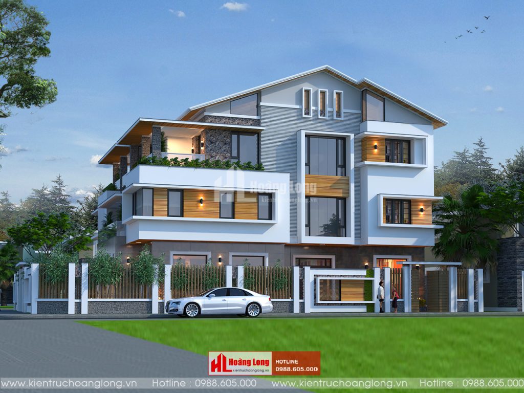 Thiết Kế Biệt Thự 3 Tầng 2 Mặt Tiền Đẹp