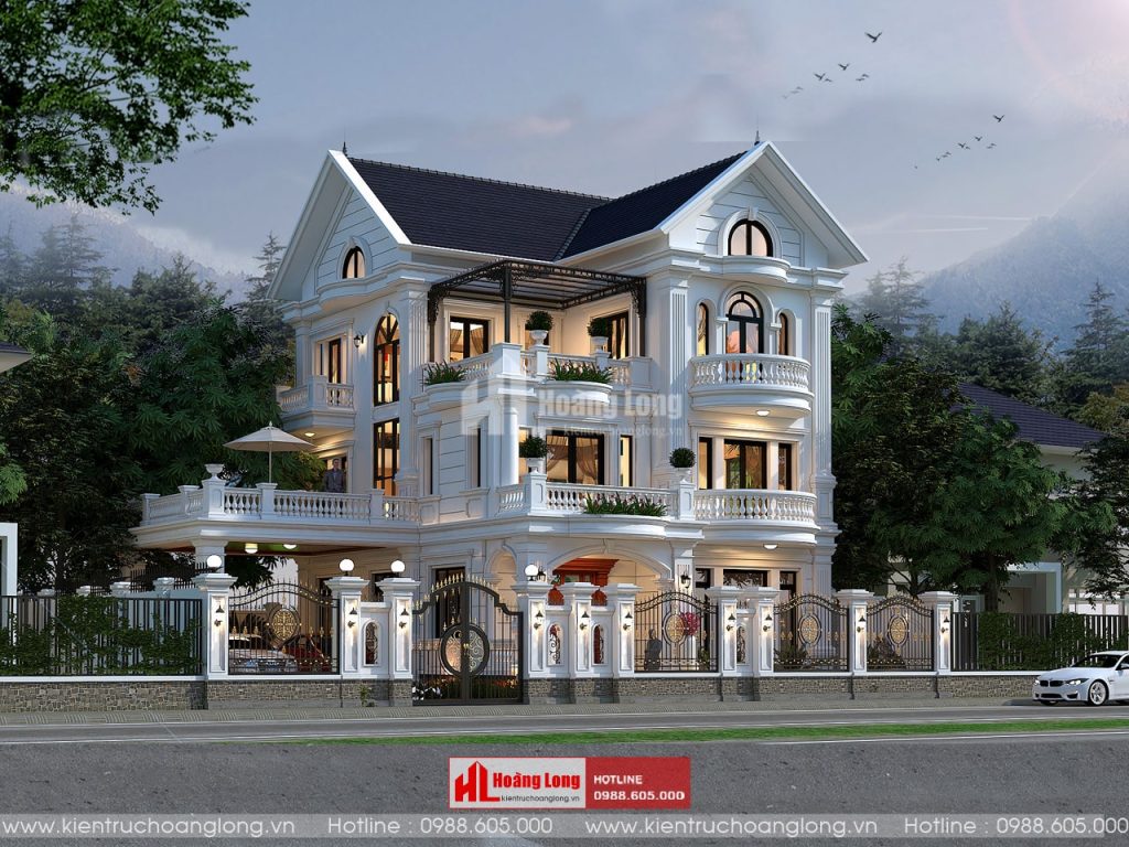 Thiết Kế Biệt Thự 3 Tầng 2 Mặt Tiền Đẹp