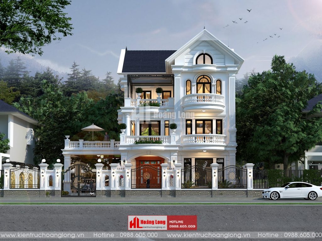 Thiết Kế Biệt Thự 3 Tầng 2 Mặt Tiền Đẹp