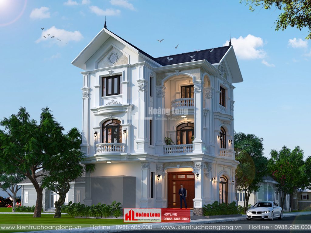 Thiết Kế Biệt Thự 3 Tầng 2 Mặt Tiền Đẹp