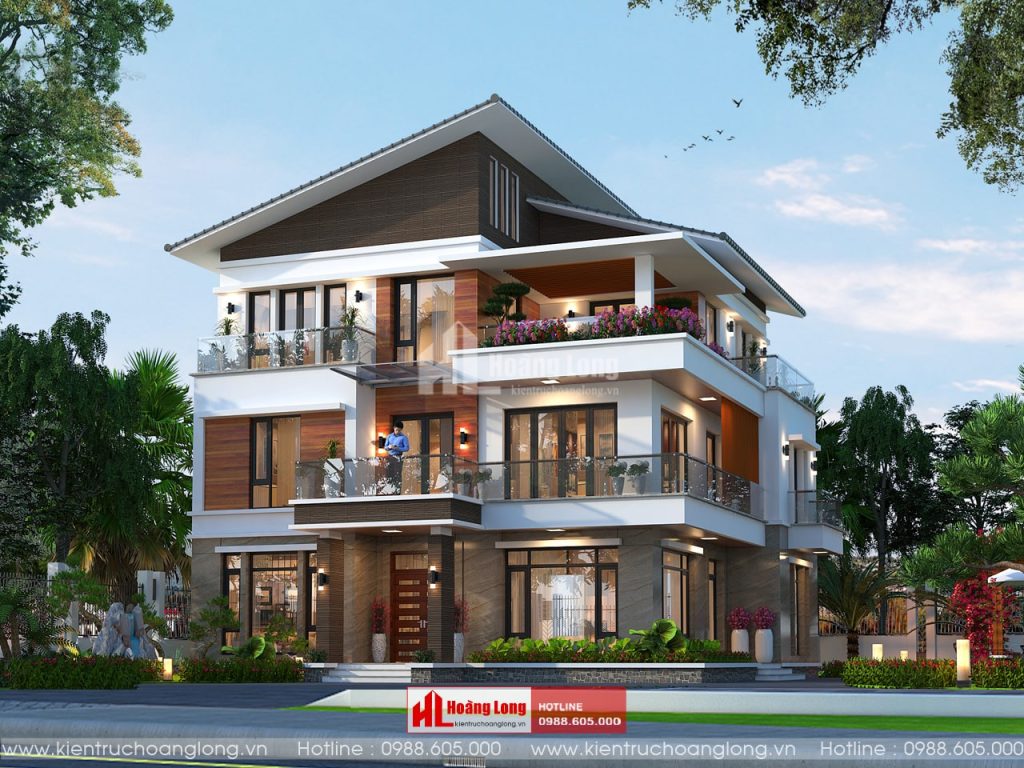 Thiết Kế Biệt Thự 3 Tầng 2 Mặt Tiền Đẹp