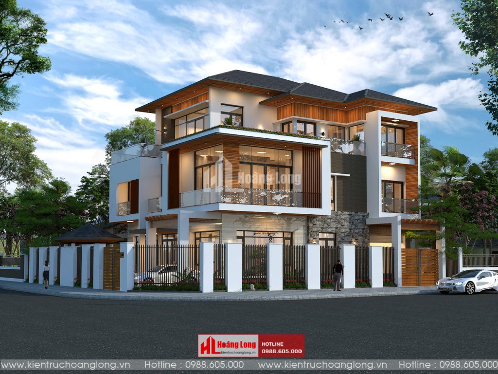 Thiết Kế Biệt Thự 3 Tầng 2 Mặt Tiền Đẹp
