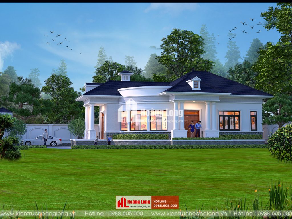 Biệt thự mái Nhật 1 tầng nhà vườn ở Hà Nam