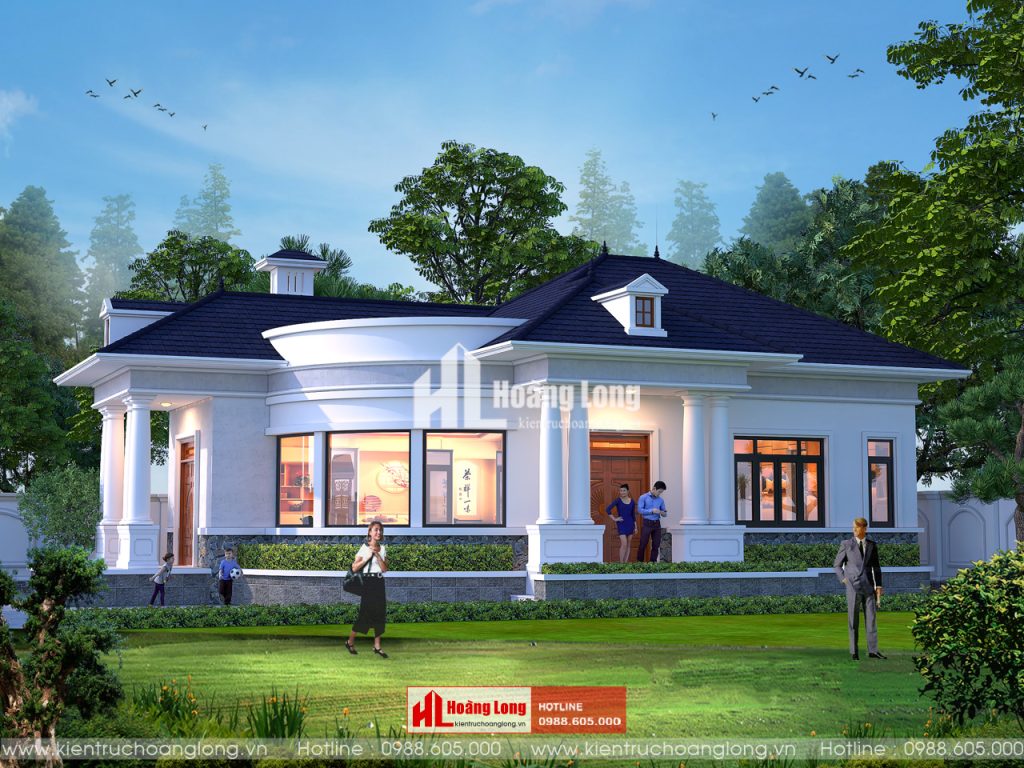 Biệt thự mái Nhật 1 tầng nhà vườn ở Hà Nam