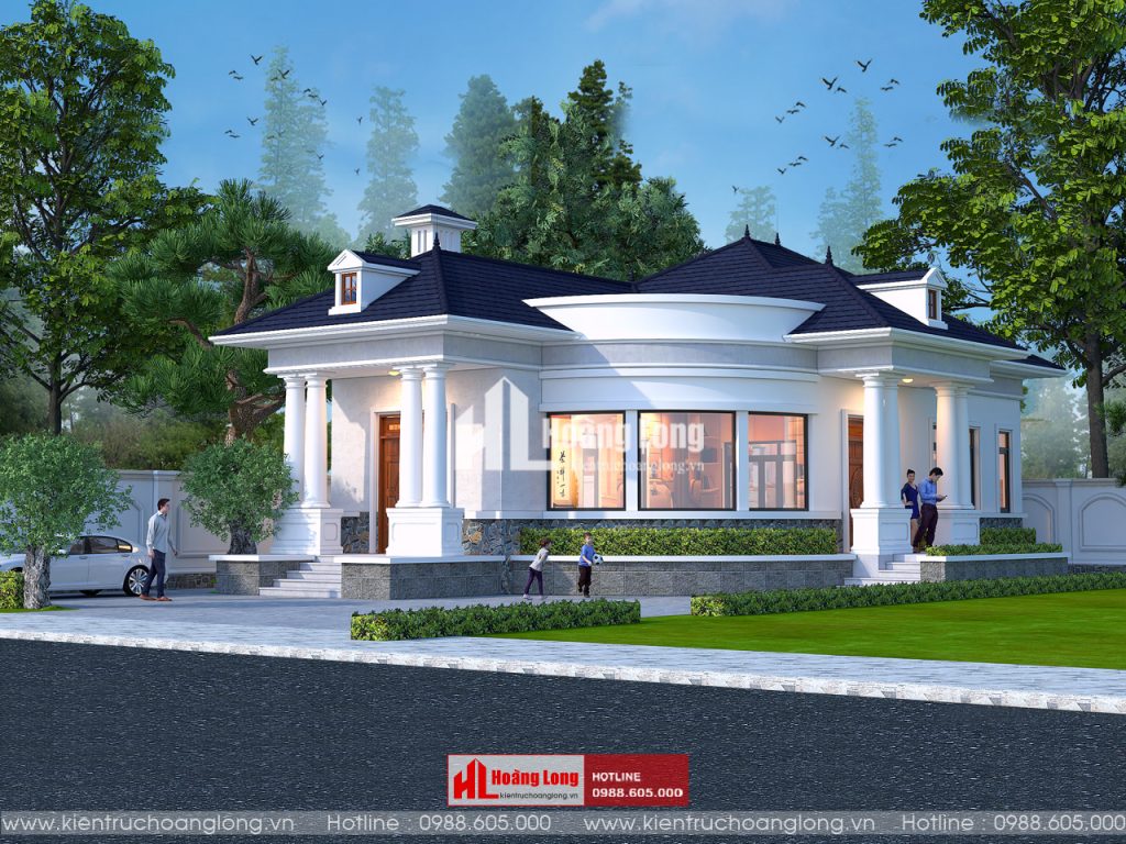 Biệt thự mái Nhật 1 tầng nhà vườn ở Hà Nam
