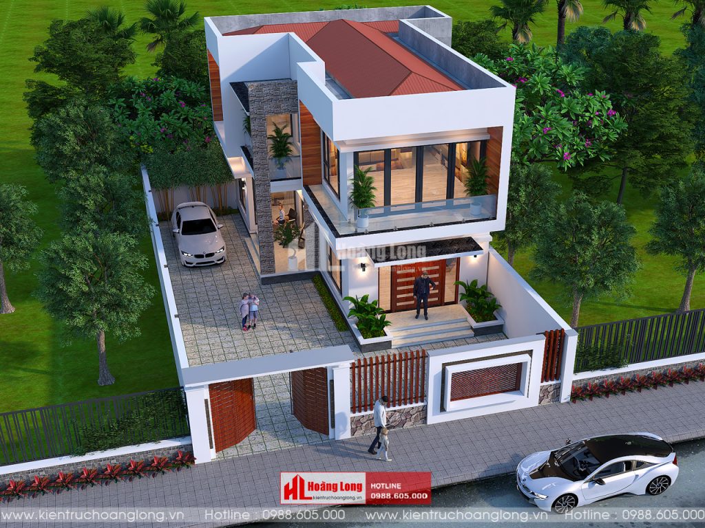 Mẫu Thiết Kế Biệt Thự 2 Tầng Đẹp Kiến Trúc Hoàng Long