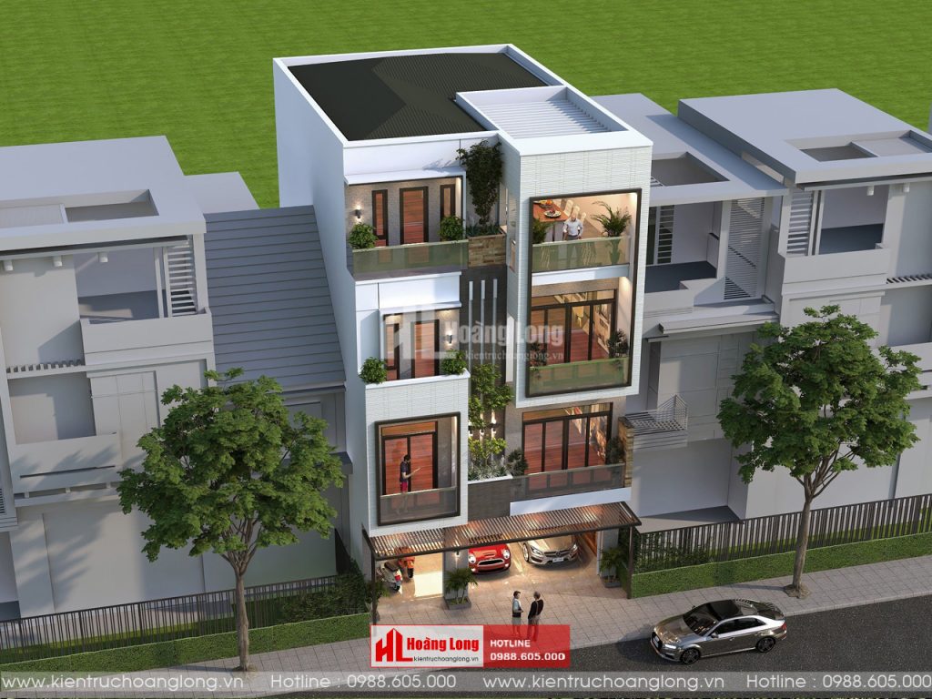 Mẫu Thiết Kế Biệt Thự Phố Hiện Đại 