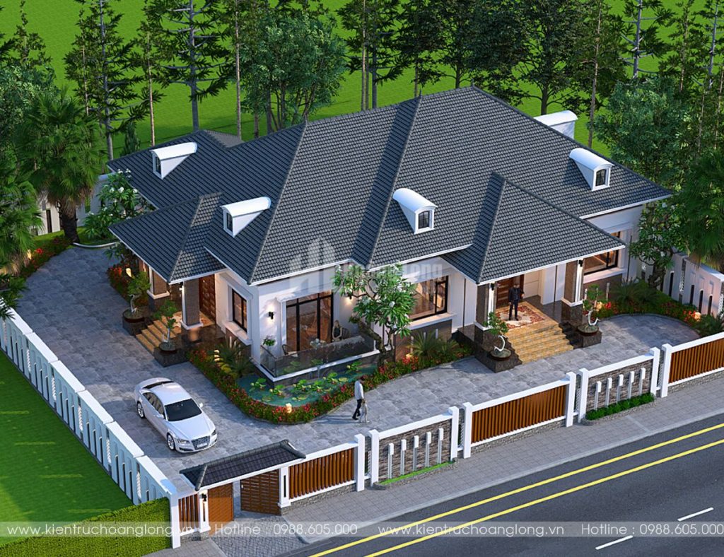 Mẫu Thiết Kế Biệt Thự Vườn 1 Tầng 