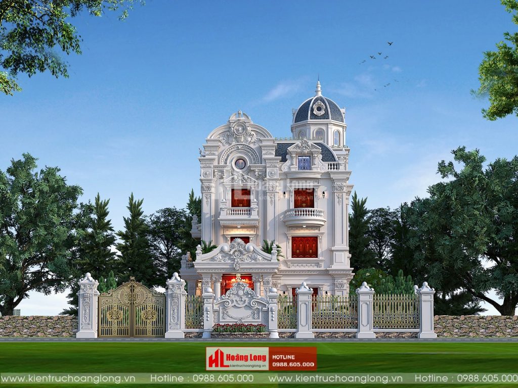Thiết kế biệt thự 3 tầng kiểu Pháp