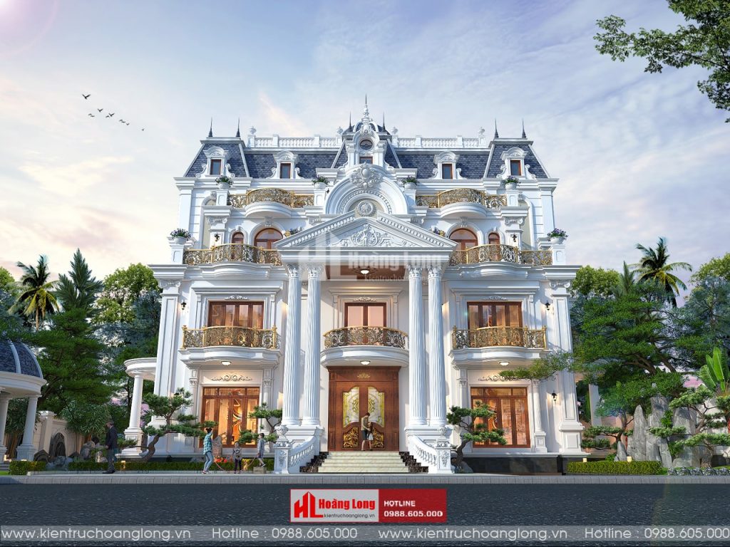 Mẫu thiết kế biệt thự kiến trúc Pháp