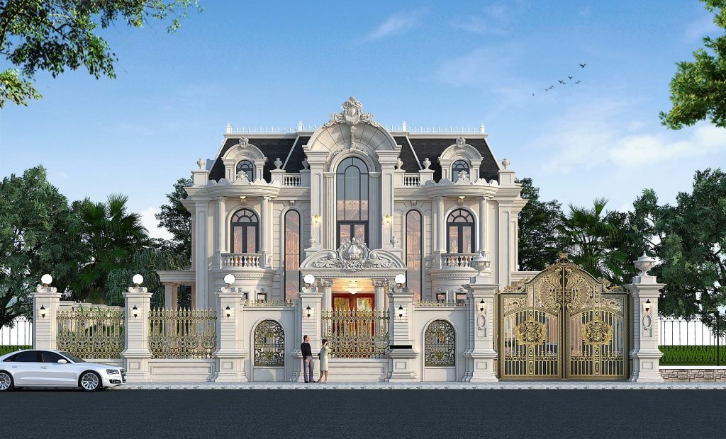Mẫu thiết kế biệt thự kiến trúc Pháp