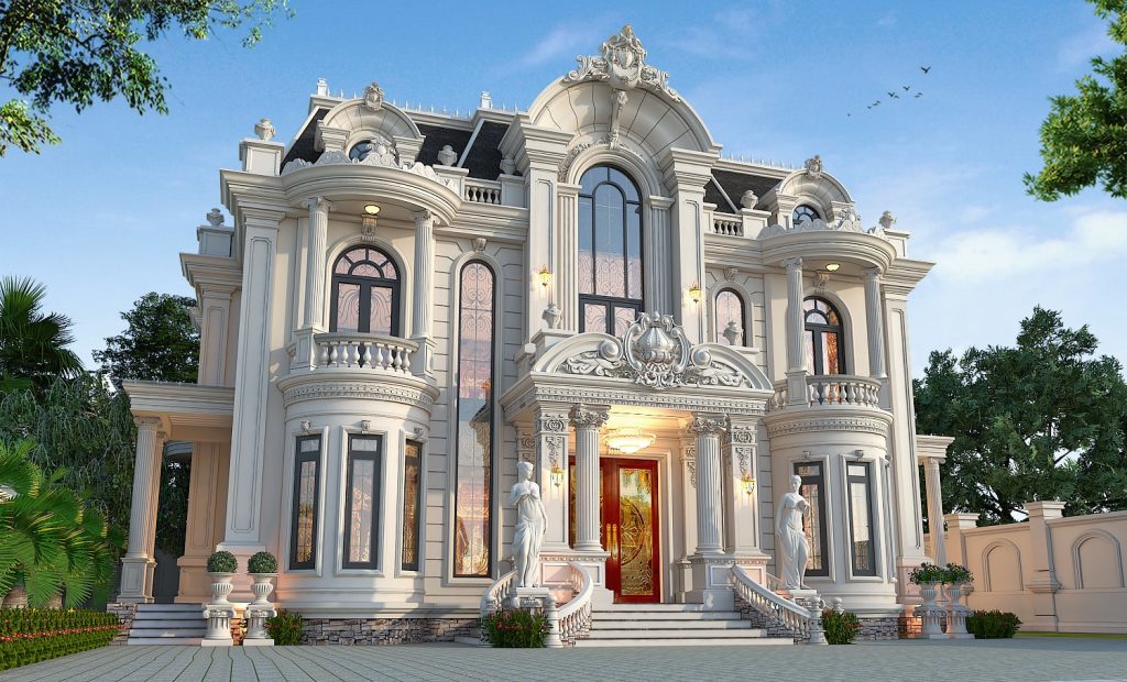 Mẫu thiết kế biệt thự kiến trúc Pháp