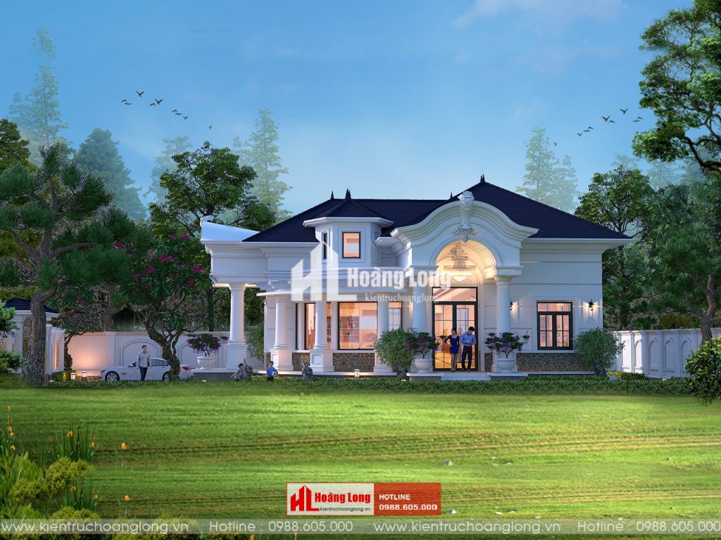 Thiết kế biệt thự Tân cổ 1 tầng tại Bắc Giang