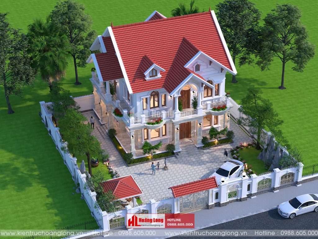 Thiết Kế Nhà Biệt Thự 2 Tầng Mái Thái